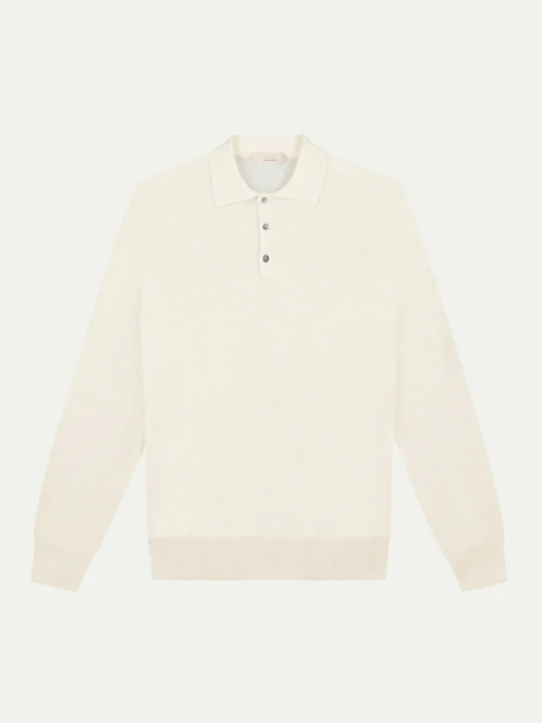 Polo extrafine merino ivory