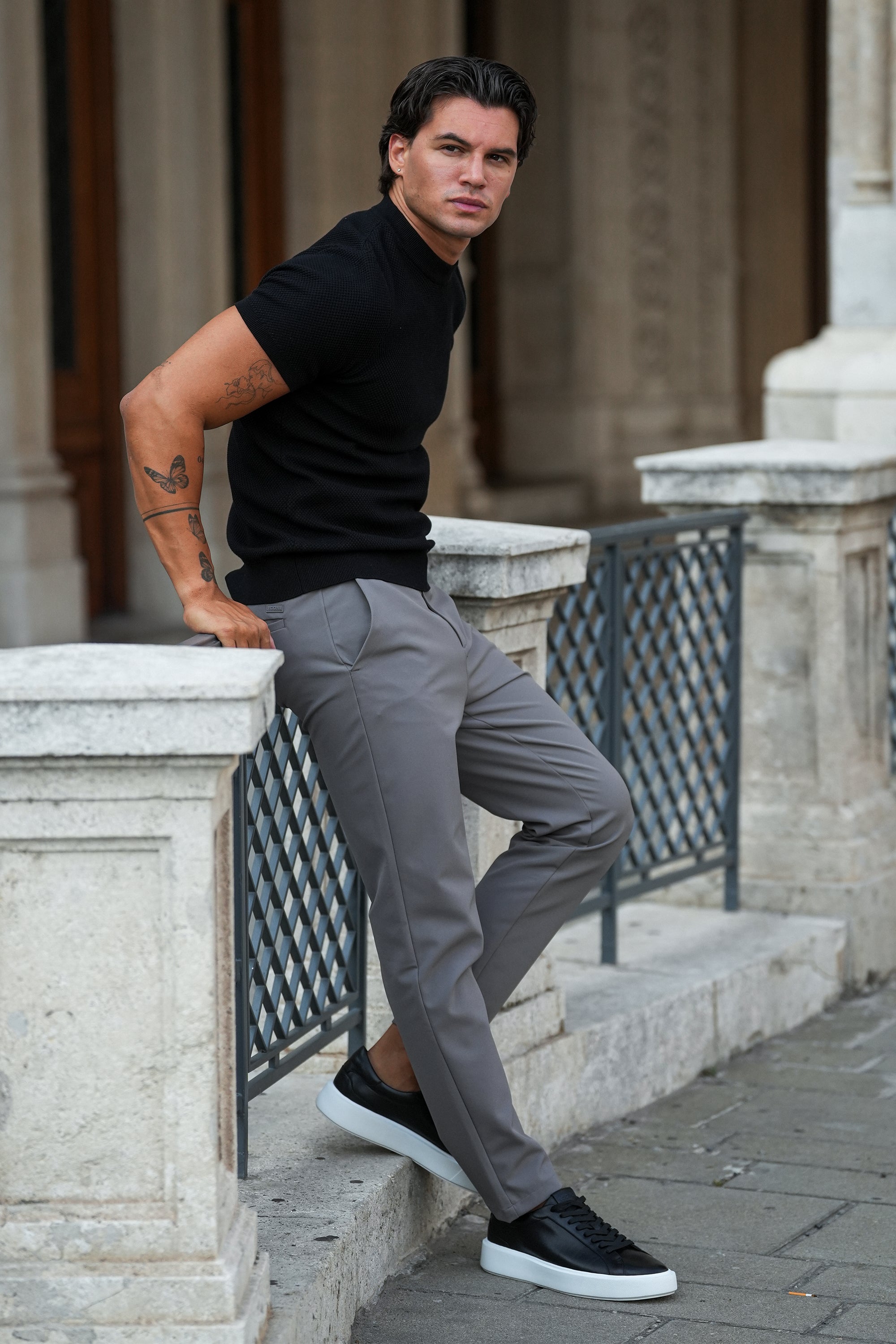 Calça Alfaiataria Masculina Tech Elite Cinza