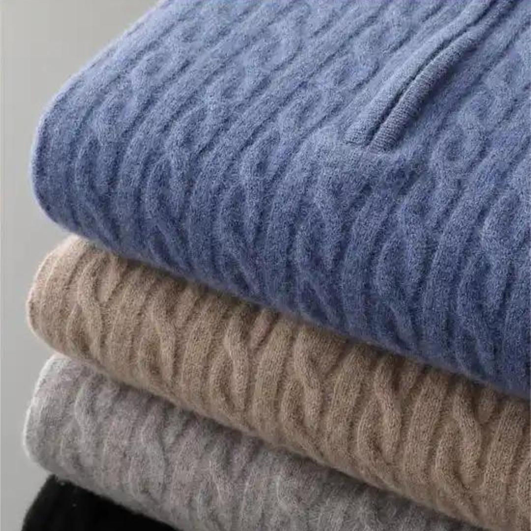 Suéter Meio-Zipper 100% Cashmere Elite