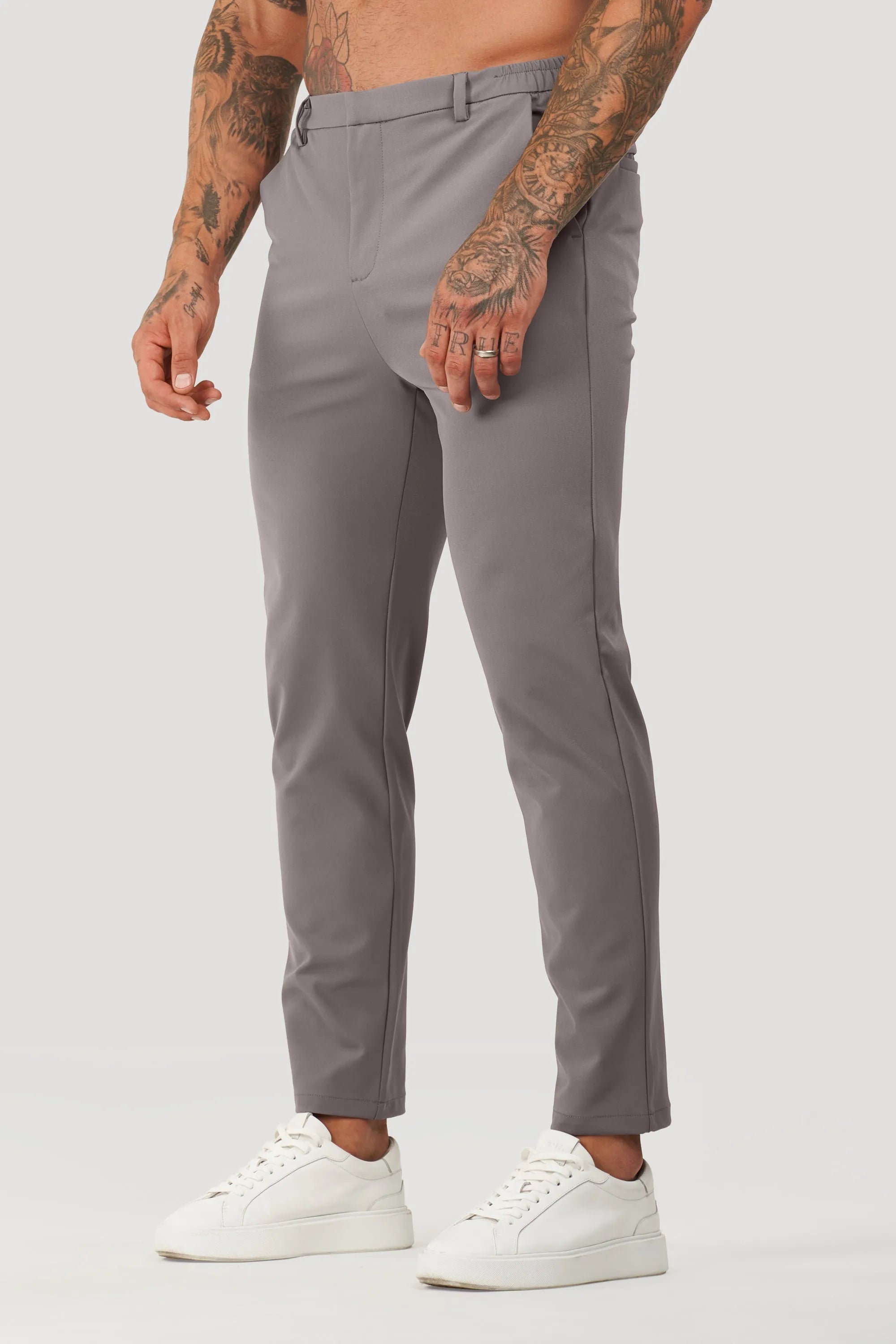 Calça Alfaiataria Masculina Tech Elite Cinza