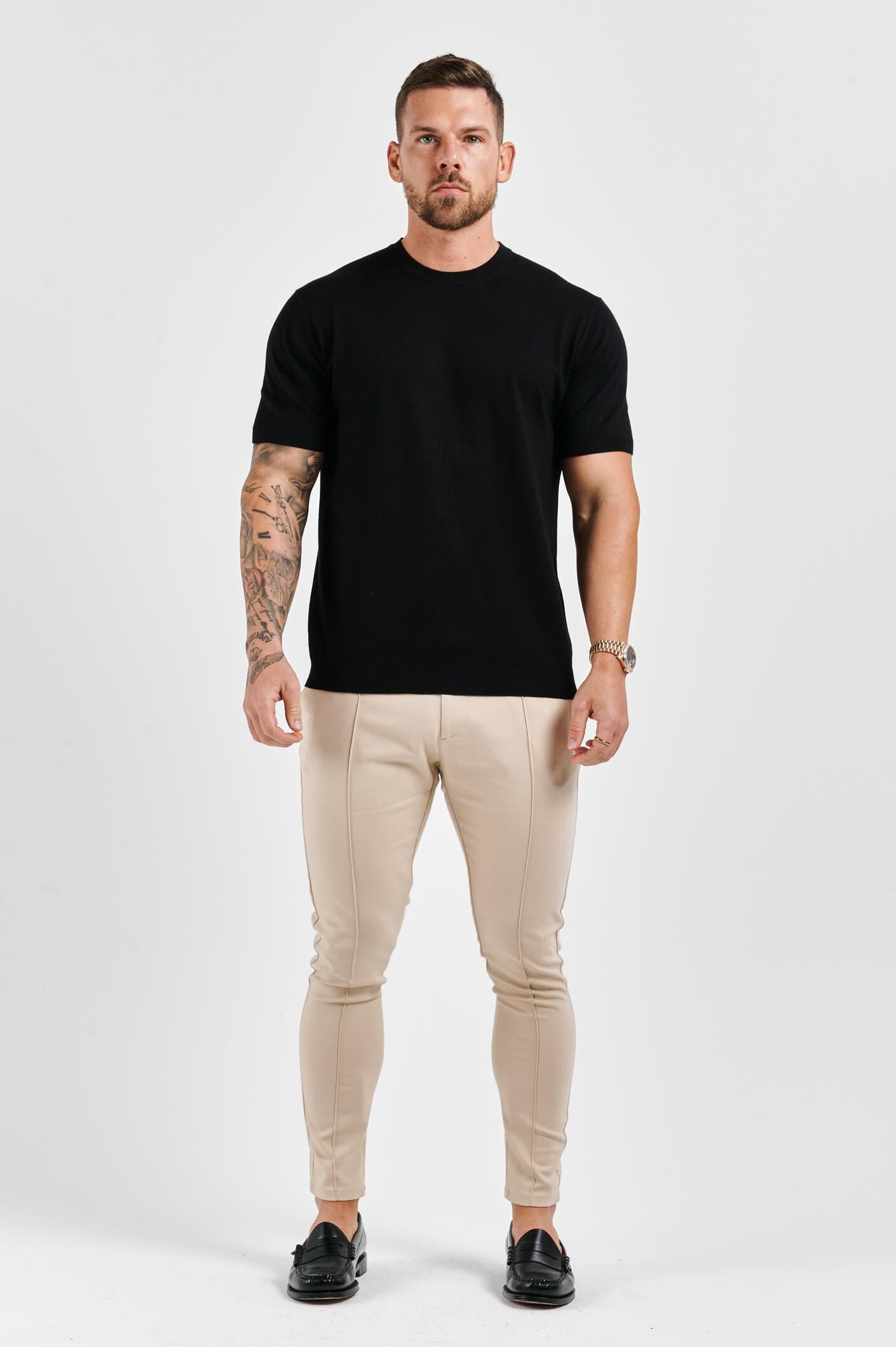 CAMISETA DE MALHA - PRETA