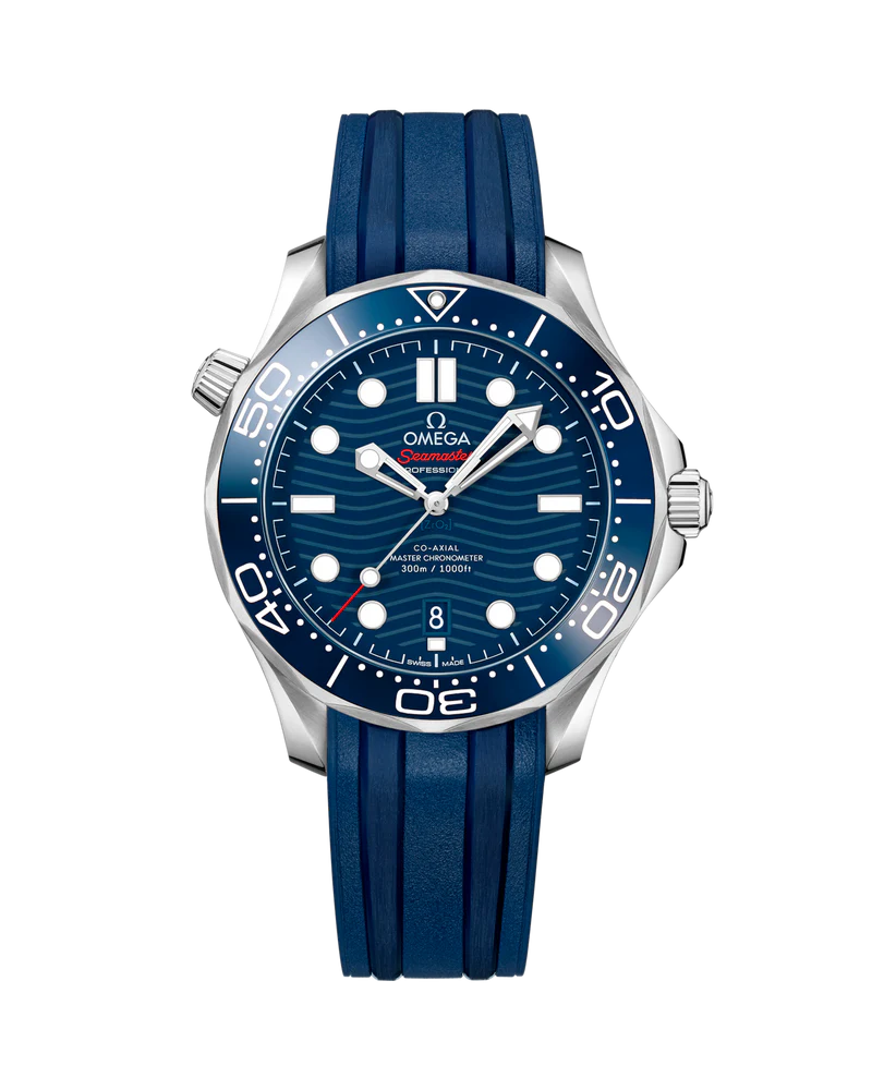 Seamaster Diver 300M (42 mm, aço em bracelete de borracha) +Caixa e Certificado