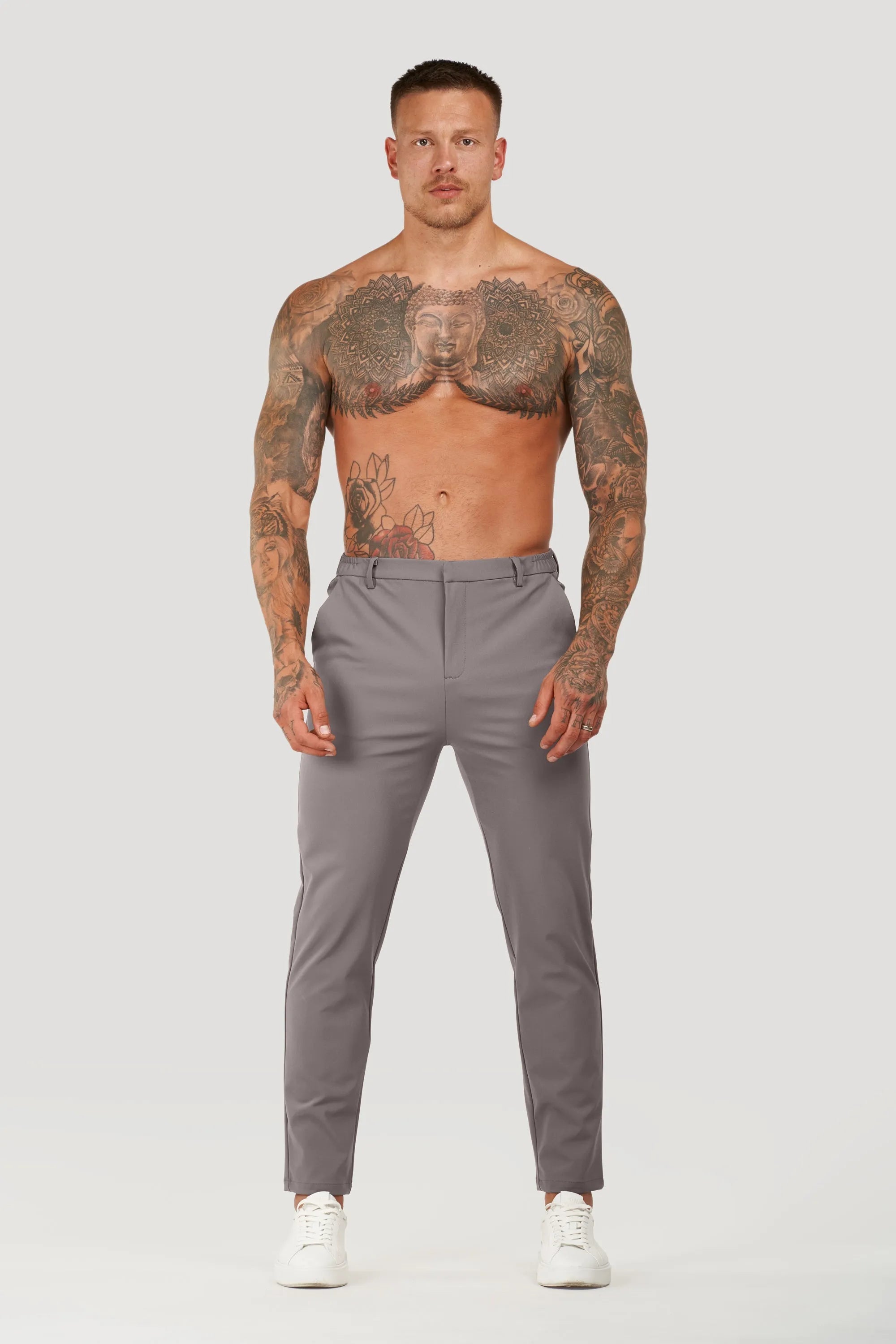 Calça Alfaiataria Masculina Tech Elite Cinza